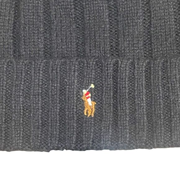 Polo Ralph Lauren Wool Blend Ribbed Cuff Beanie - Picture 3 of 3